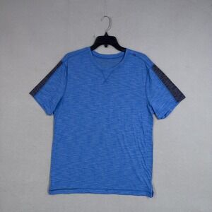 Lululemon Shirt Mens Large Blue Short Sleeve Athletic Gym Training Tee Running